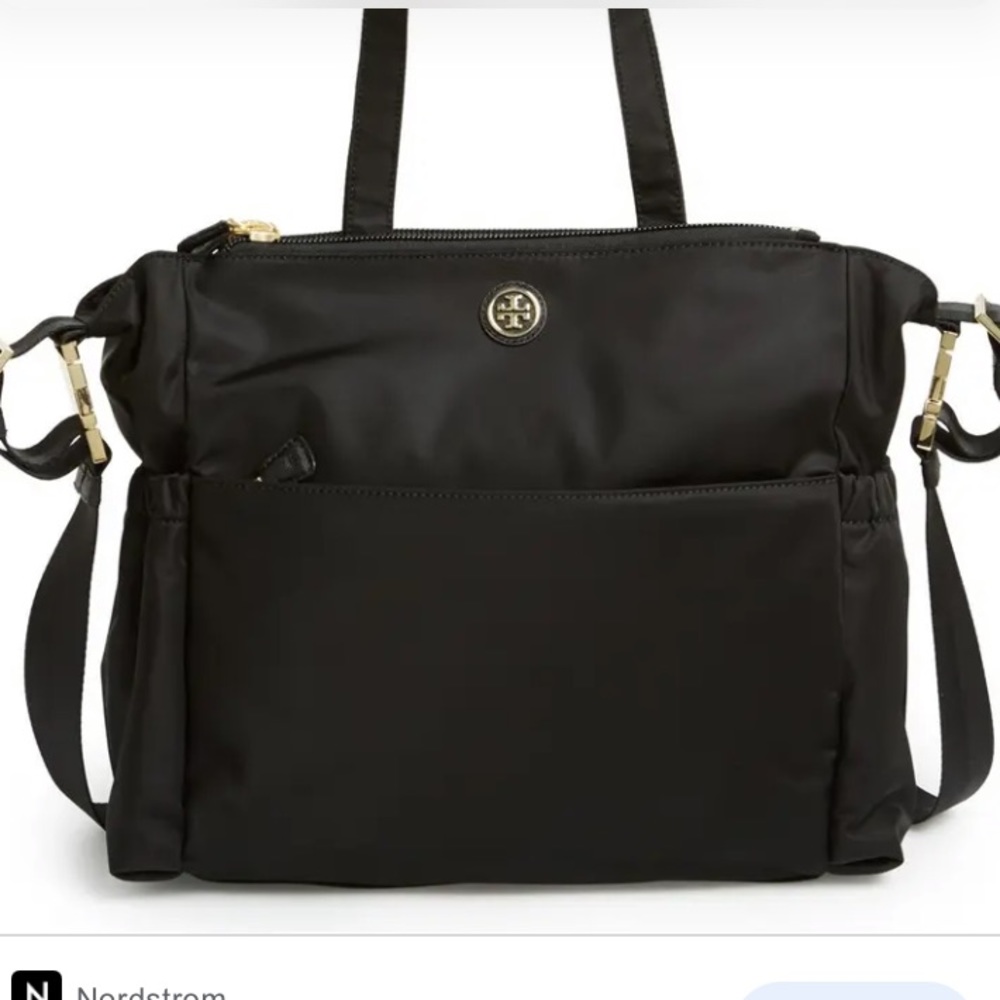 Tory Burch  black nylon baby diaper bag